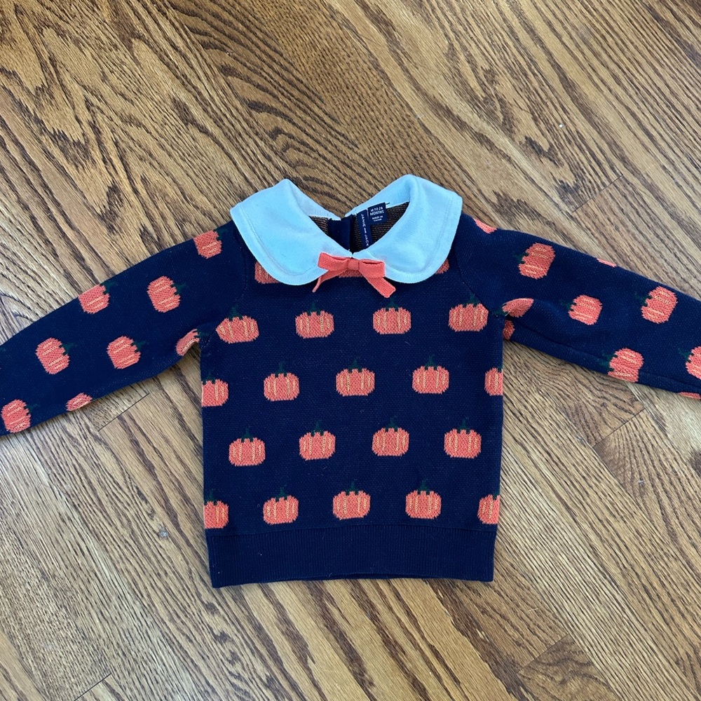 Janie and Jack Pumpkin Sweater 18-24 mos.